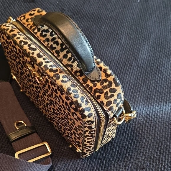 Michael Kors NWT Animal Print Calf Hair Satchel w/Black Leather Trim - Picture 6 of 12